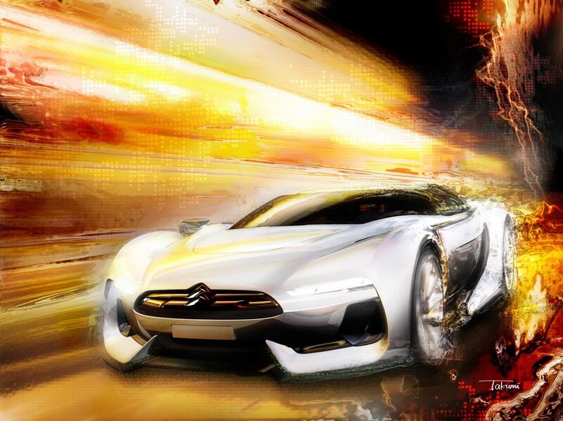 White Concept Car — Yellow