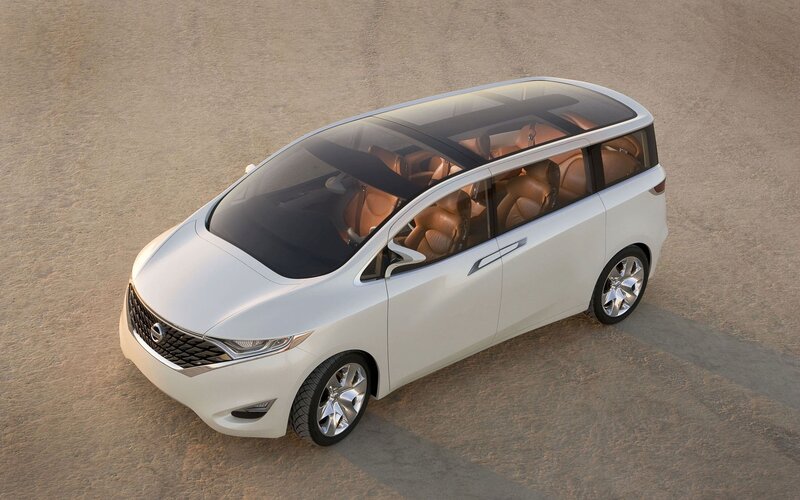 White concept minivan