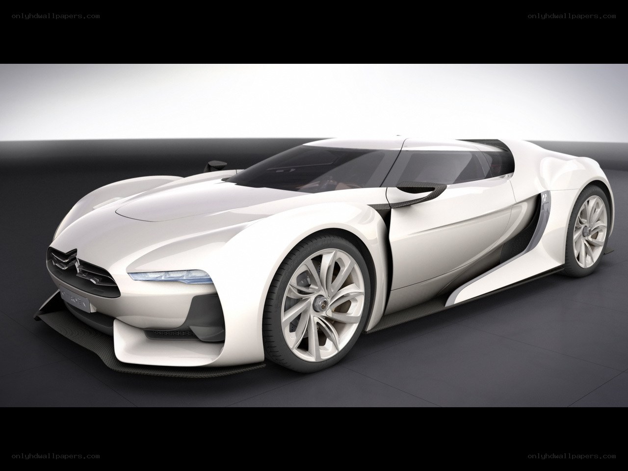 white concept sports car
