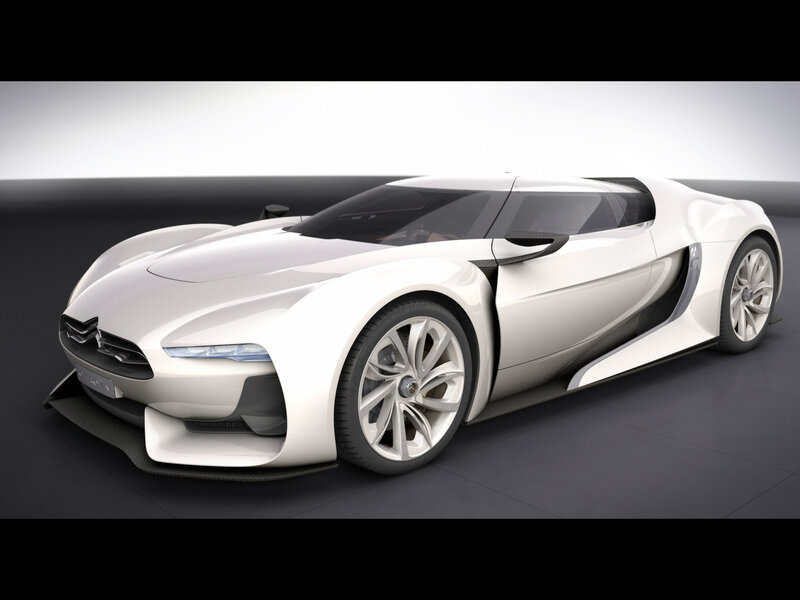White concept sports car
