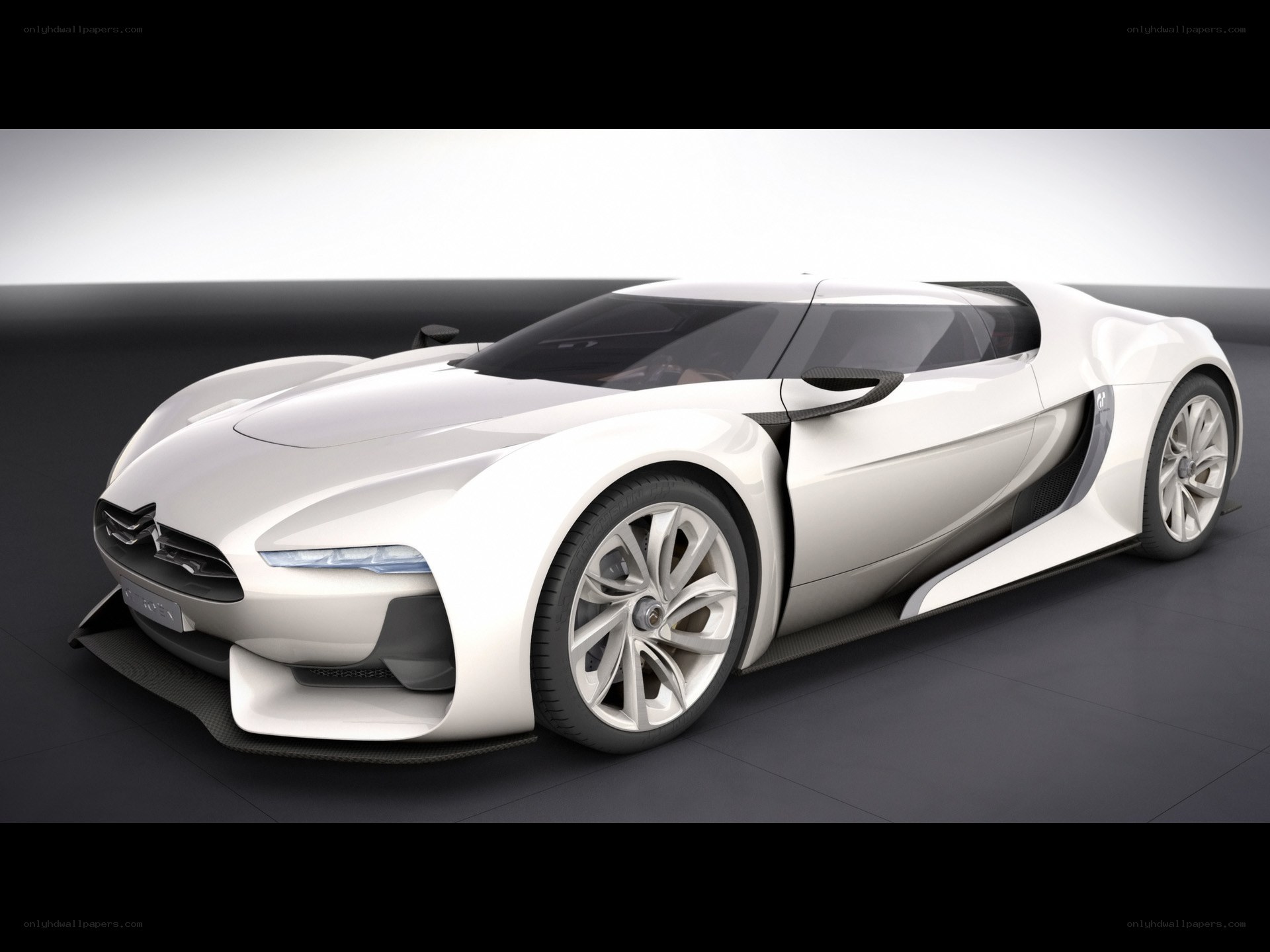 White concept sports car
