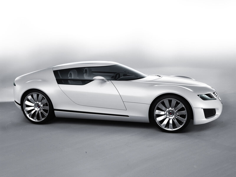 white concept sports car