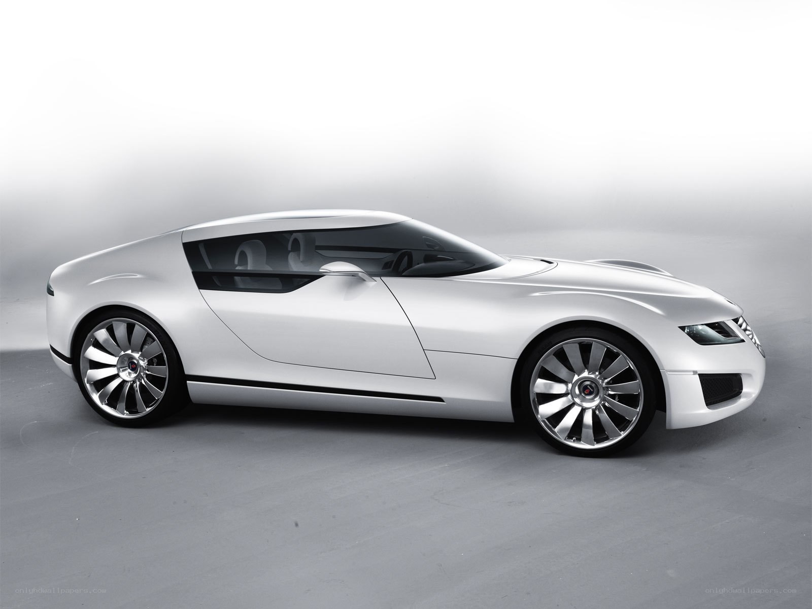 white concept sports car