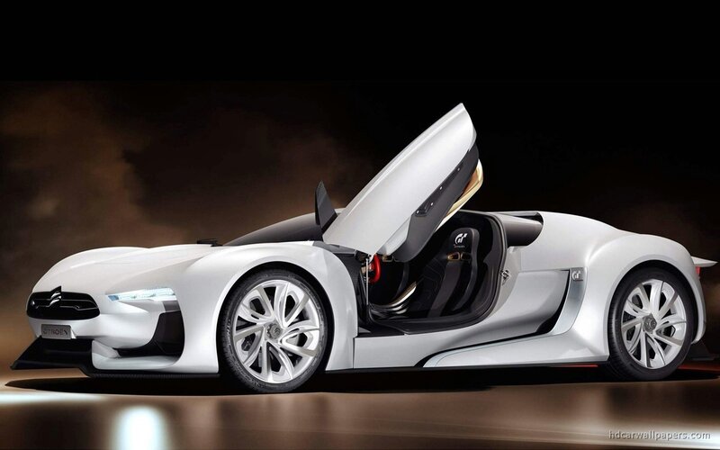 white concept sports car
