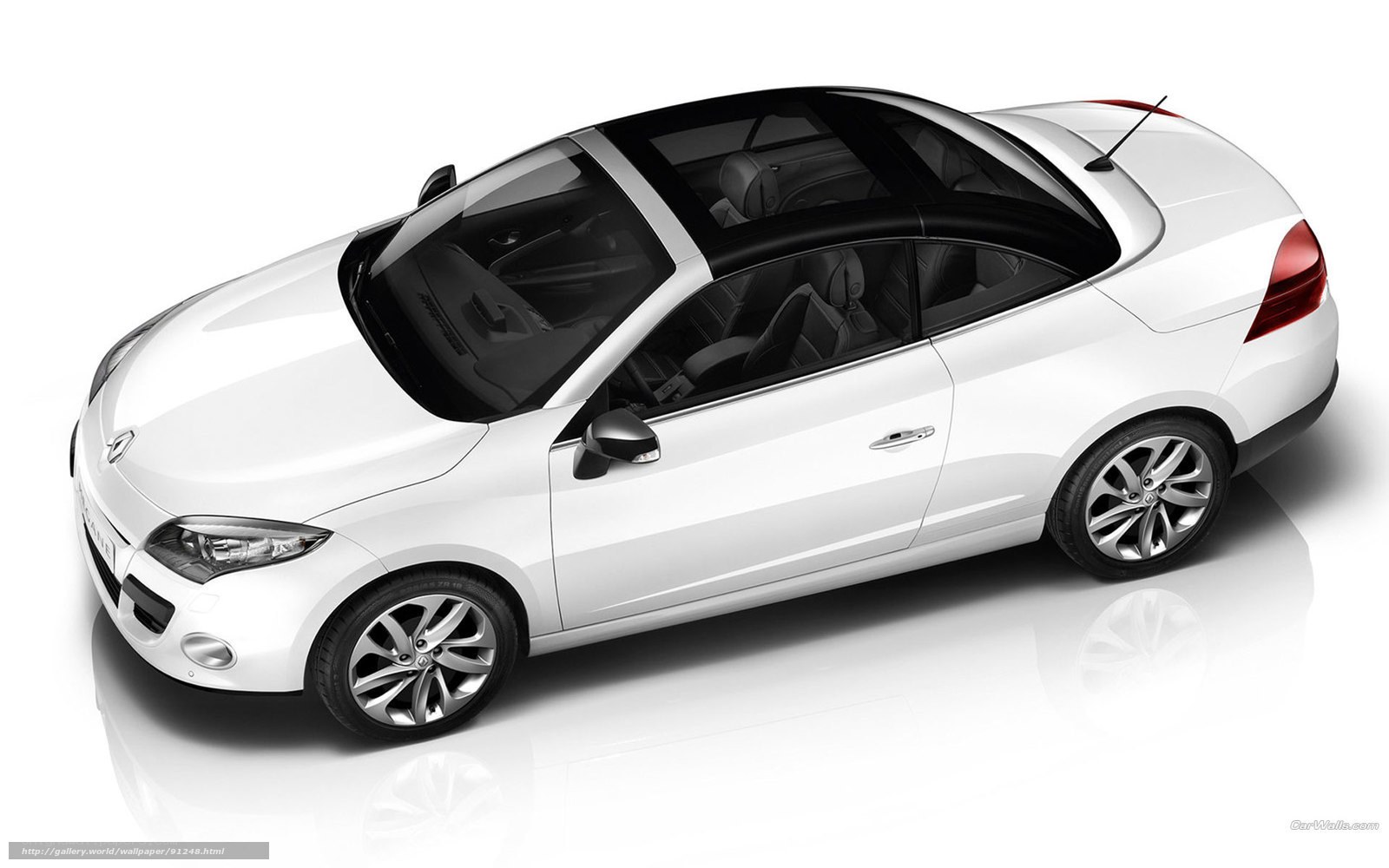 white convertible car