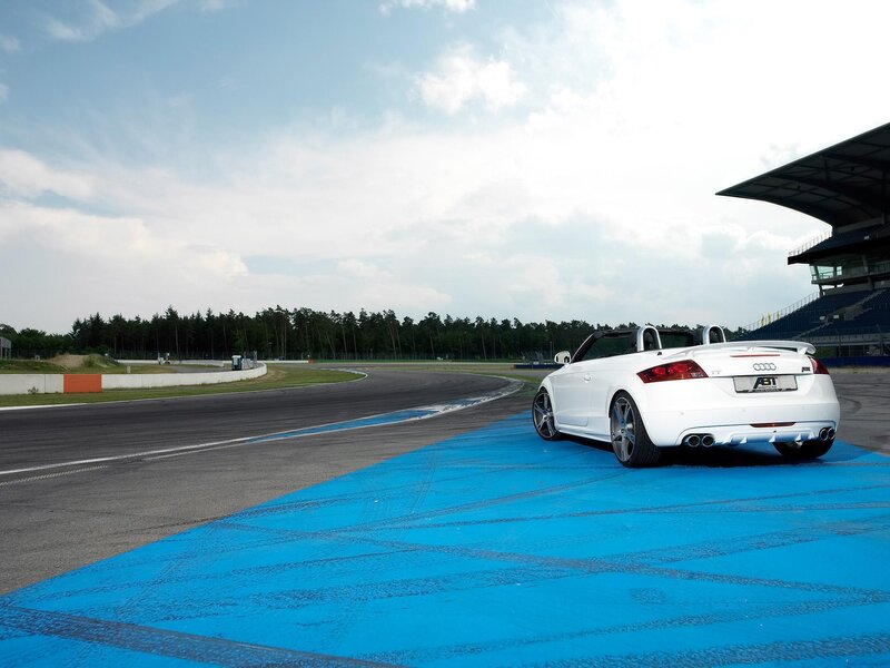 White Convertible Car — Calm, Afternoon, Photograph, Race Track