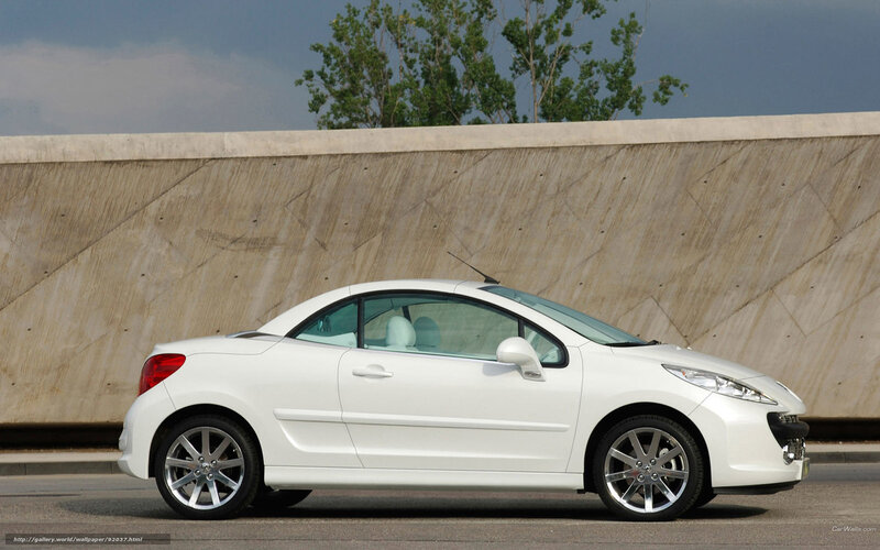 White Convertible Car — Calm, Afternoon, Photograph, Wall