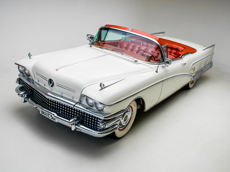 White Convertible Car — Classic
