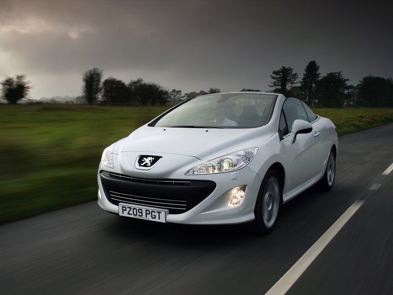 White Convertible Car — Dramatic, Afternoon, Photograph, Driver, Road