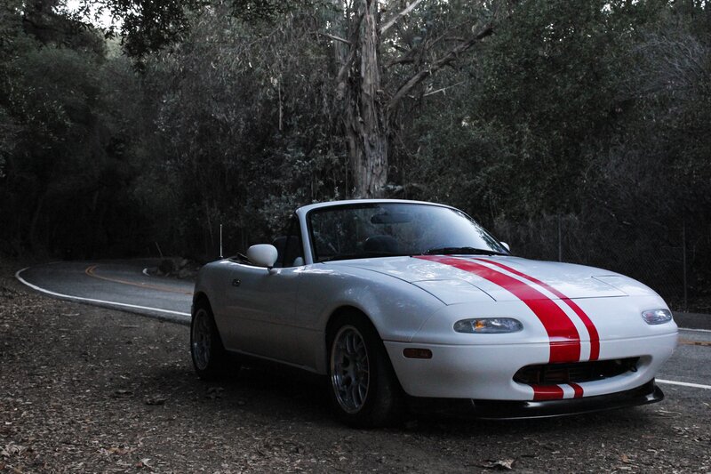 White Convertible Car — Dramatic, Night, Photograph, Road