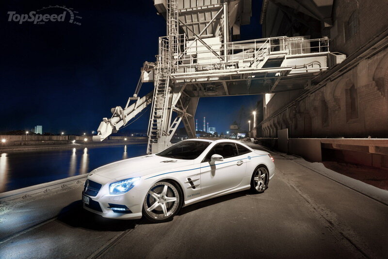 White Convertible Car — Dramatic, Night