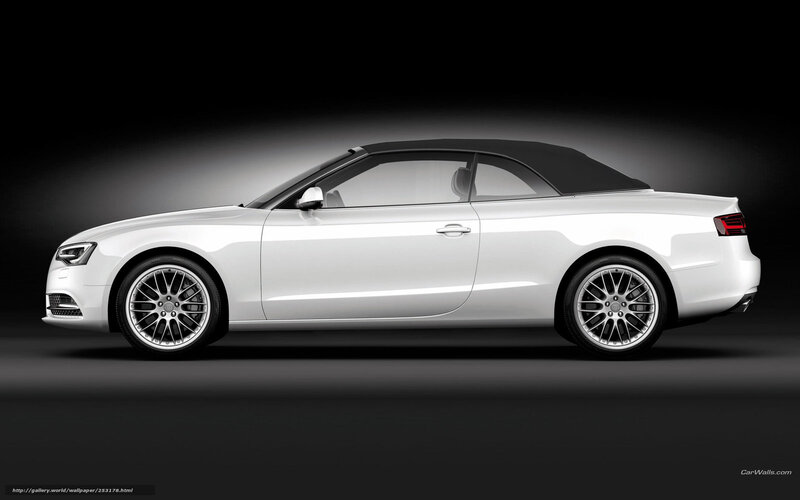 White Convertible Car — Dramatic, Photograph, Black Roof