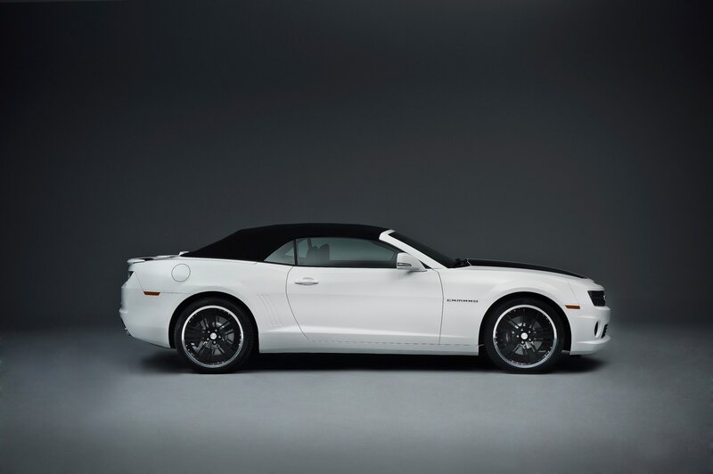 White Convertible Car — Dramatic, Photograph, Black Soft Top, Black Wheels