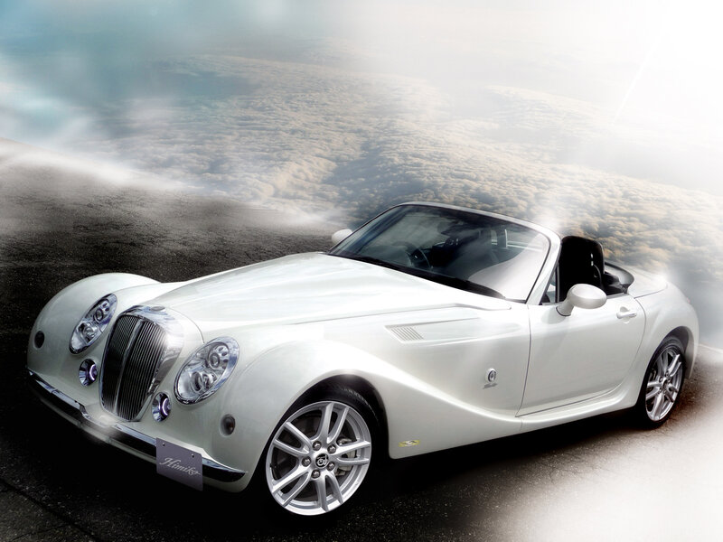 White Convertible Car — Dramatic, Photograph, Clouds