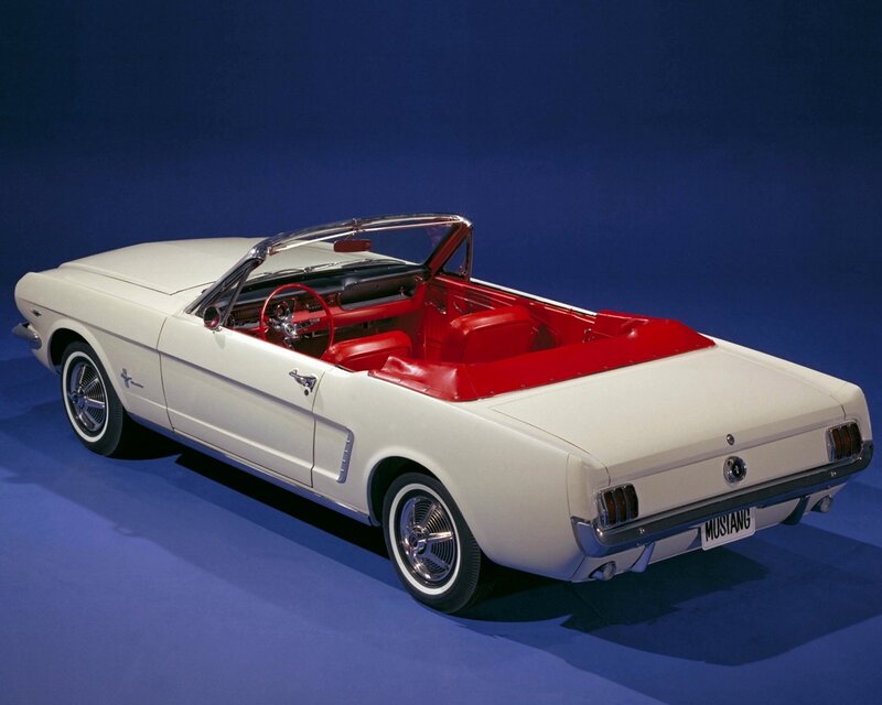 White Convertible Car — Dramatic, Photograph, Red Interior, Chrome Wheels