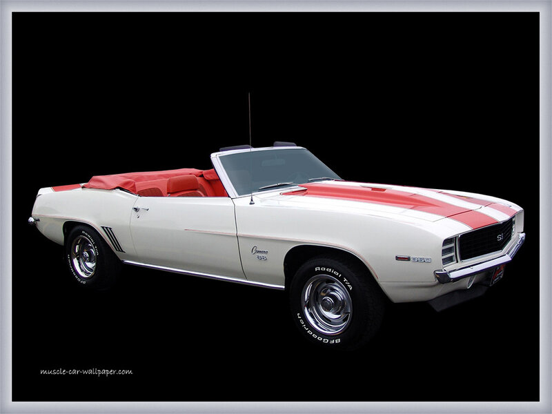 White Convertible Car — Dramatic, Photograph, Red Interior, Stripes
