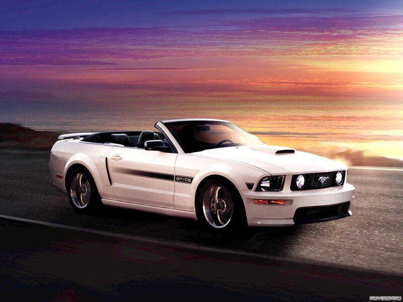 White Convertible Car — Dramatic, Sunset, Photograph, Road, Ocean