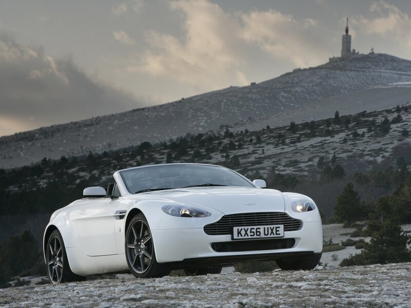 White Convertible Car — Dramatic, Winter