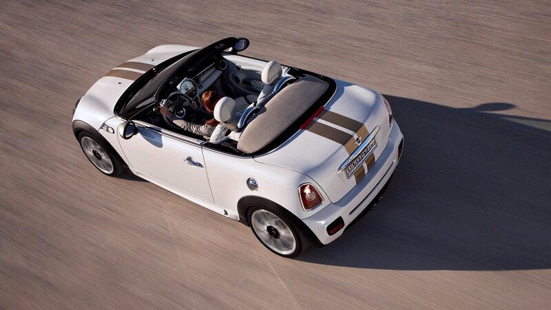 White Convertible Car — Dynamic, Afternoon, Photograph, Driver, Road, Stripes