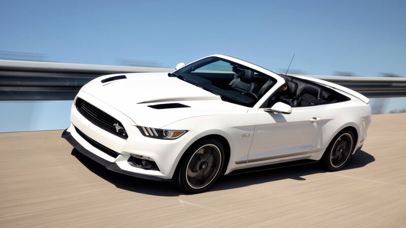 White Convertible Car — Dynamic, Afternoon, Photograph, Road, Sky