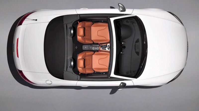white convertible car interior