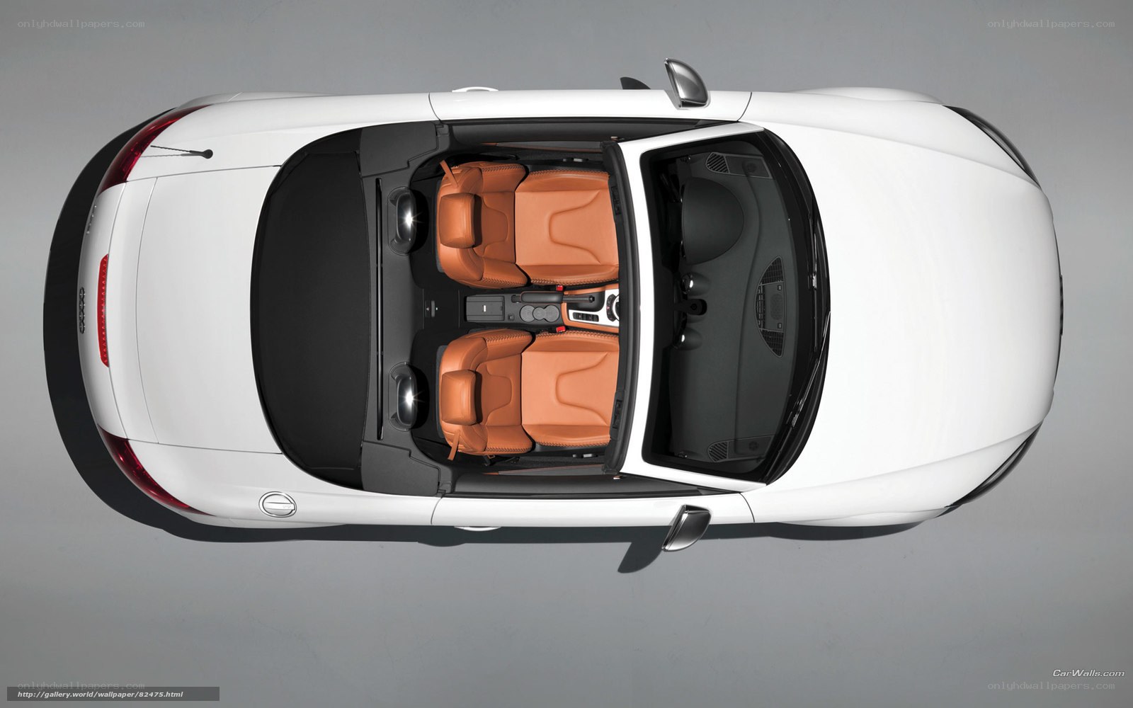 white convertible car interior