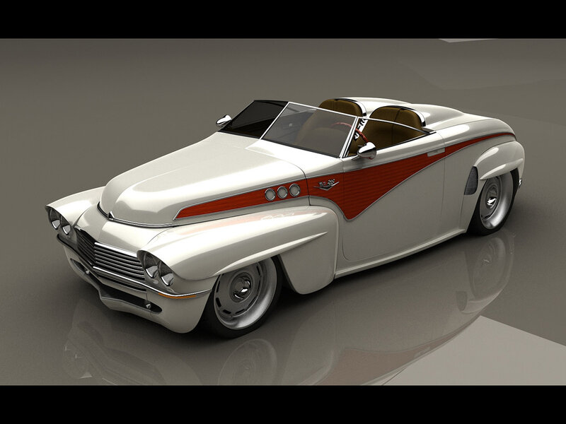 White Convertible Car — Neutral, 3d Render