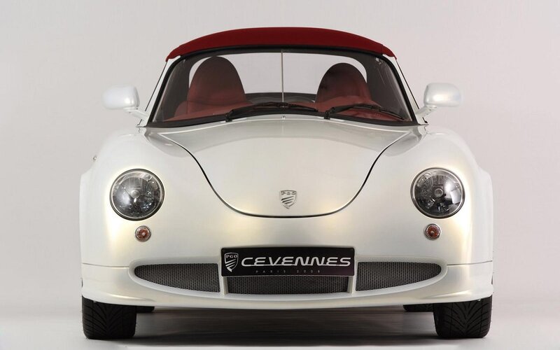White Convertible Car — Neutral, Photograph, Red Interior, Red Roof