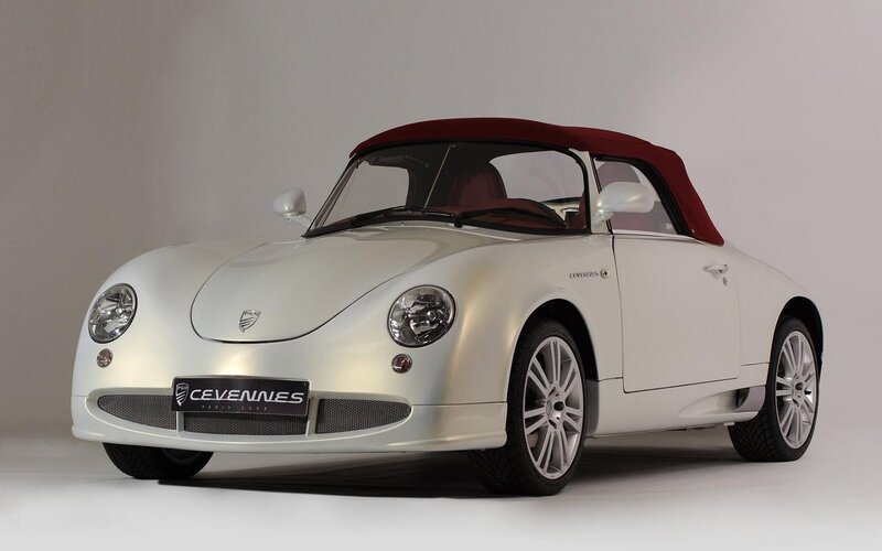 White Convertible Car — Neutral, Photograph, Red Soft Top