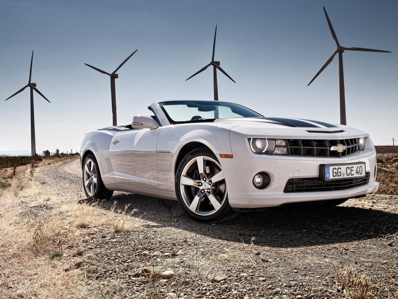 White Convertible Car — Open, Afternoon