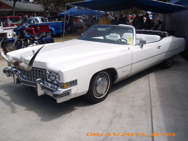 White Convertible Car — Outdoor, Afternoon, Photograph, Motorcycle