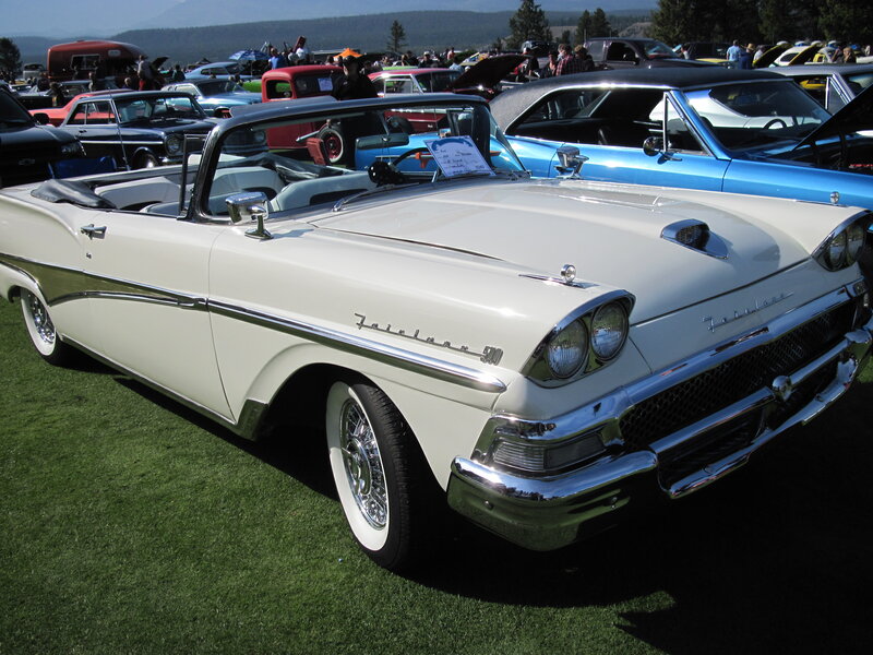 White Convertible Car — Outdoor, Afternoon