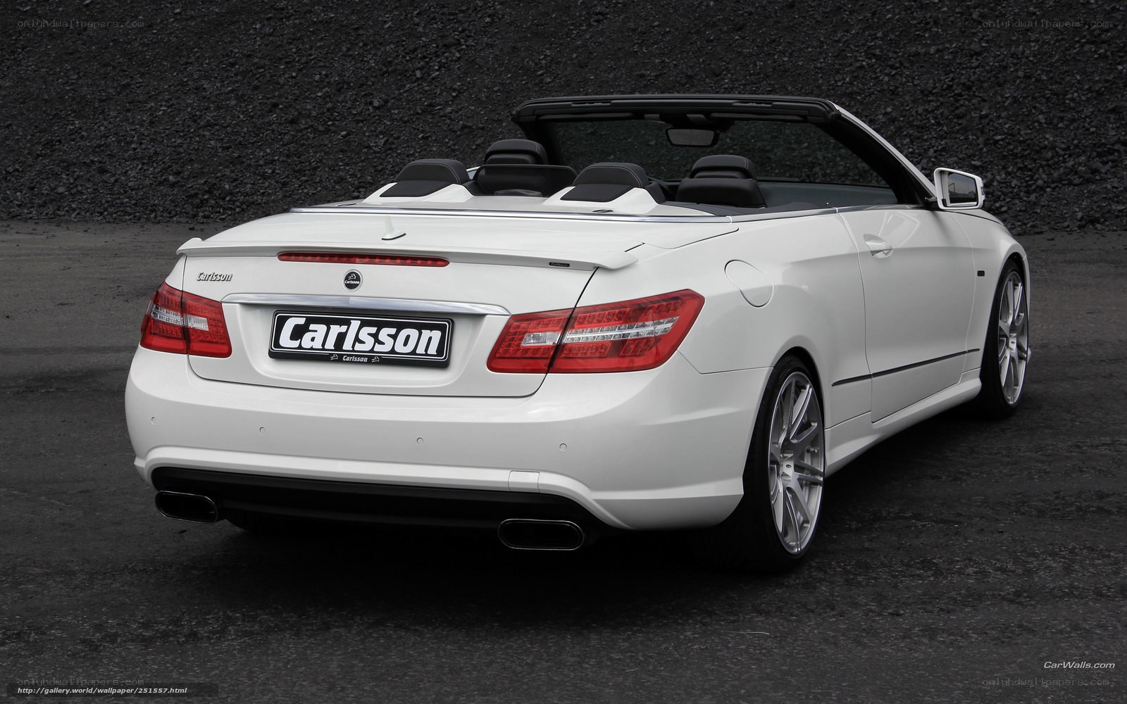 white convertible car rear view