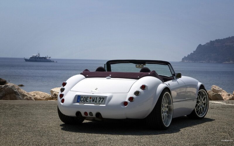 White Convertible Car — Serene, Afternoon, Photograph, Boat, Sea