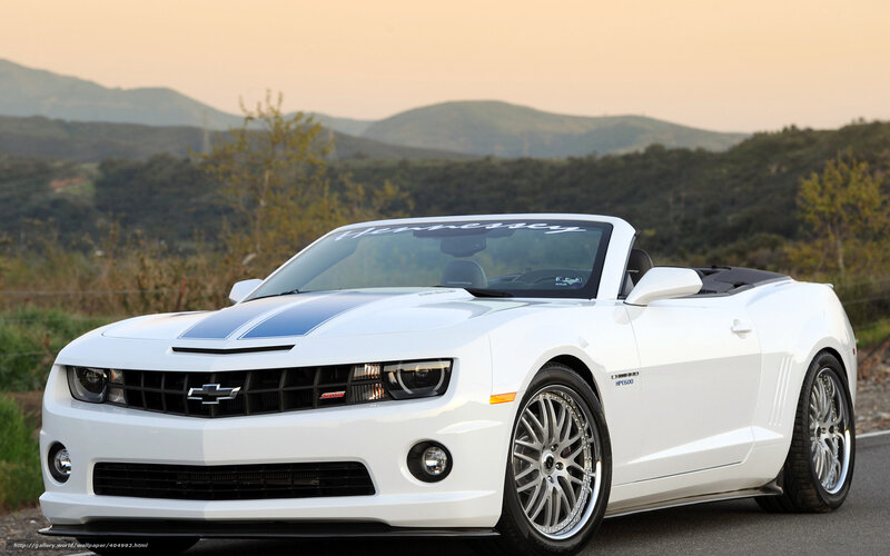 White Convertible Car — Serene, Sunset, Photograph, Mountains
