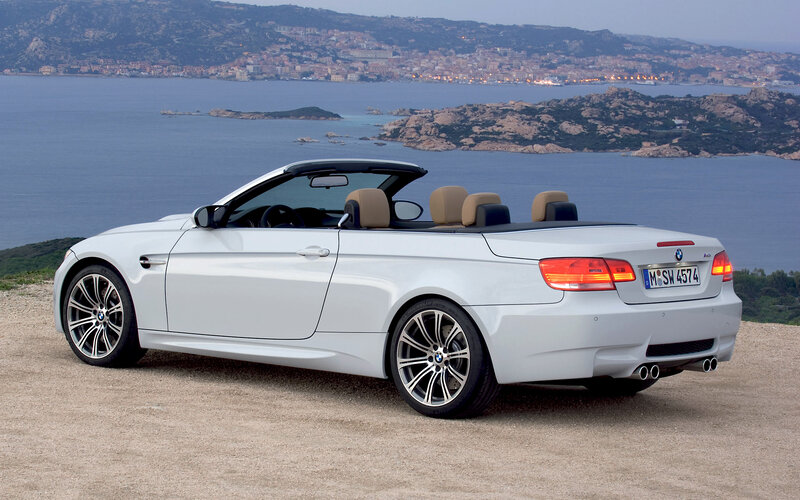 White Convertible Car — Serene, Sunset, Photograph, Sea