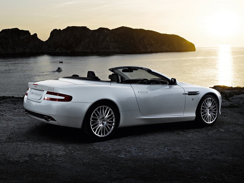 White Convertible Car — Serene, Sunset, Photograph