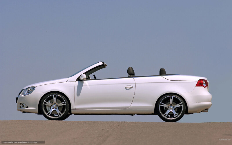 white convertible car side view