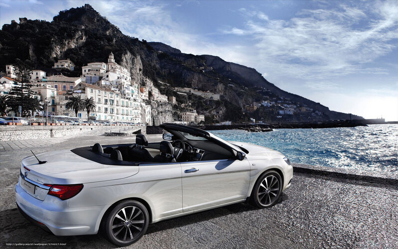 White Convertible Car — Silver, Serene, Afternoon, Photograph
