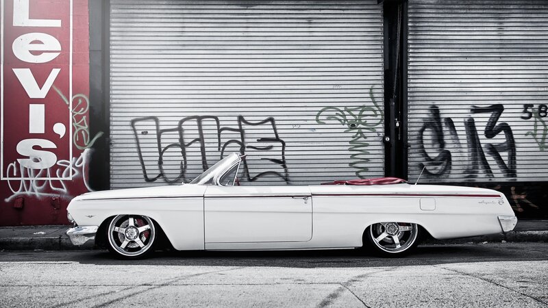 White Convertible Car — Urban, Photograph