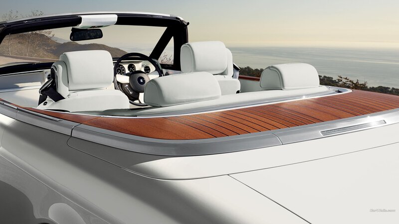 White convertible luxury car