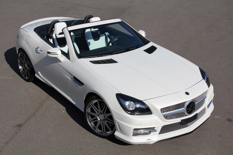 white convertible sports car