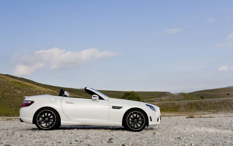 White convertible sports car