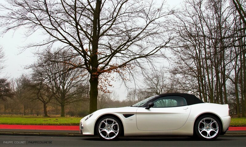 white convertible sports car