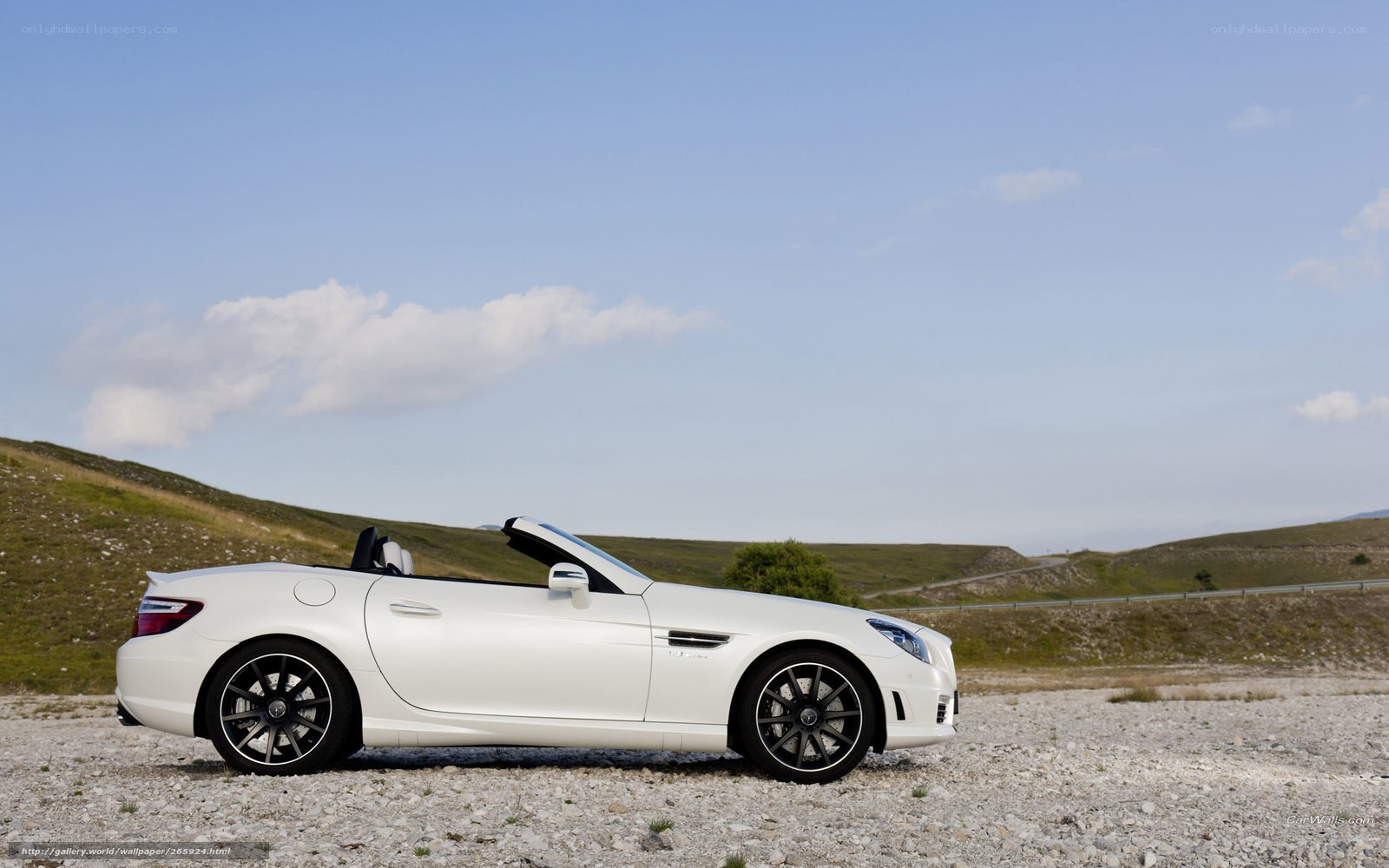 White convertible sports car