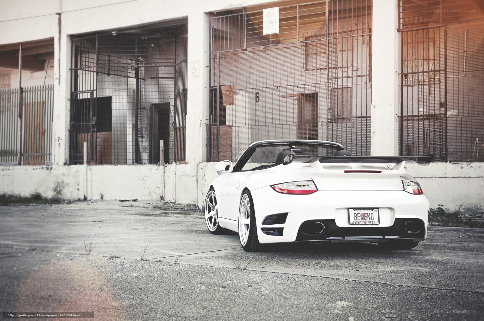 white convertible sports car