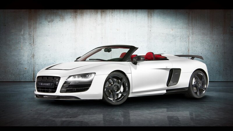 White Convertible Sports Car — Dramatic, Photograph, Red Seats