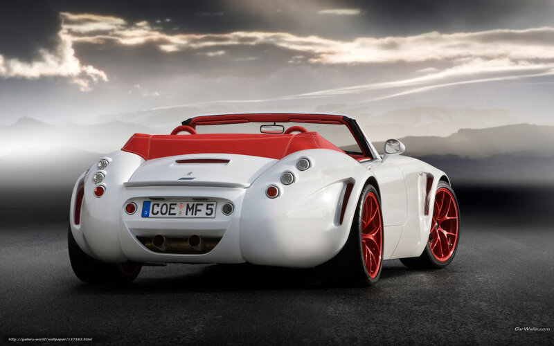 White Convertible Sports Car — Dramatic, Sunset, Photograph