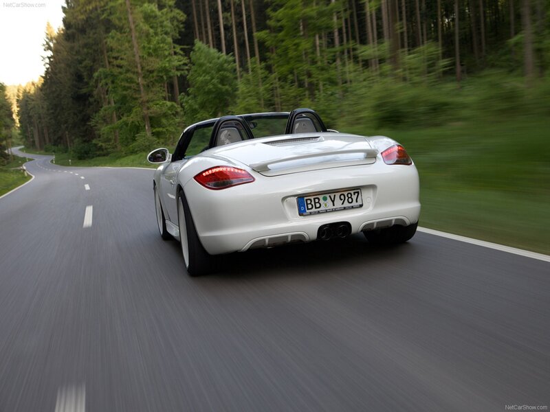 White Convertible Sports Car — Dynamic, Afternoon, Photograph, Road, Forest