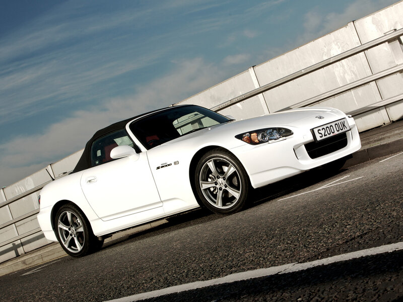 White Convertible Sports Car — Dynamic, Afternoon
